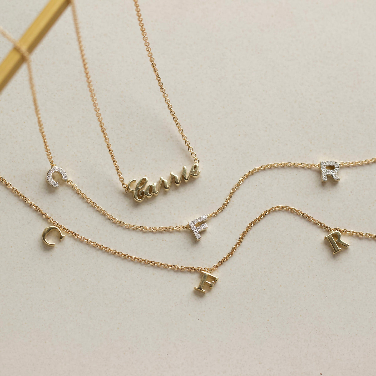 Custom Made Drop Initial Necklace