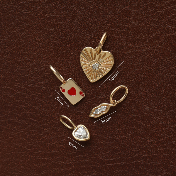 Treasured Diamond Heart Charm