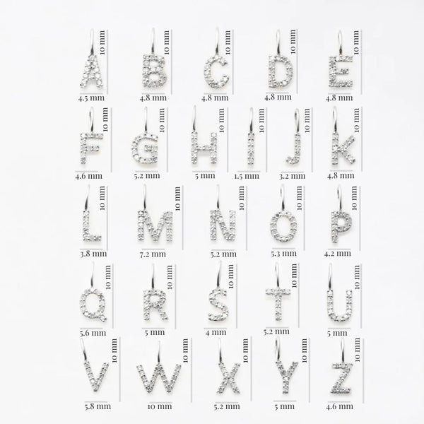Treasured Diamond Initial Charm