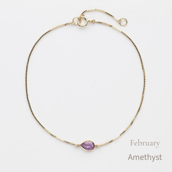 Birthstone Solitaire Bracelet