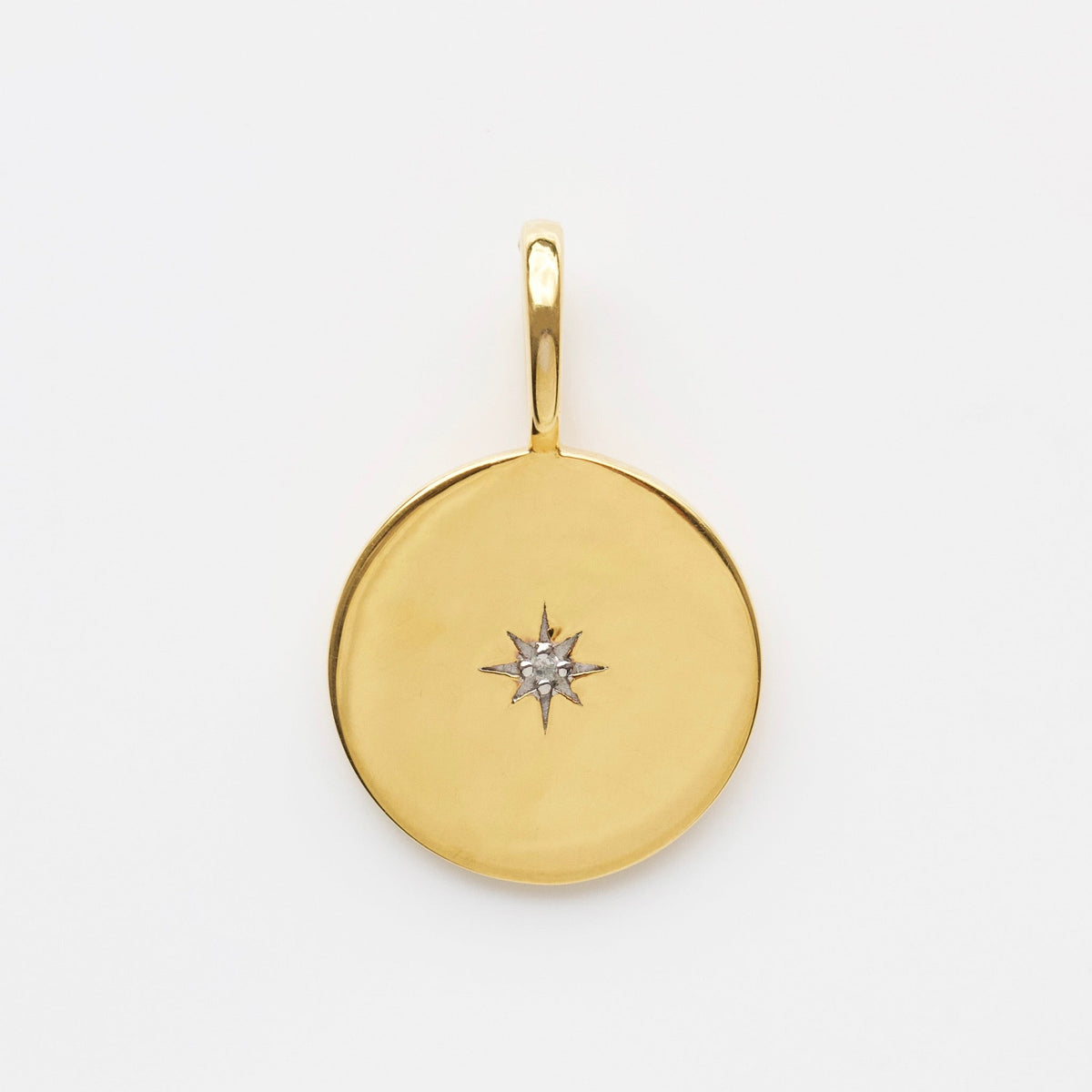 Star Set Diamond Engravable Pendant Main image
