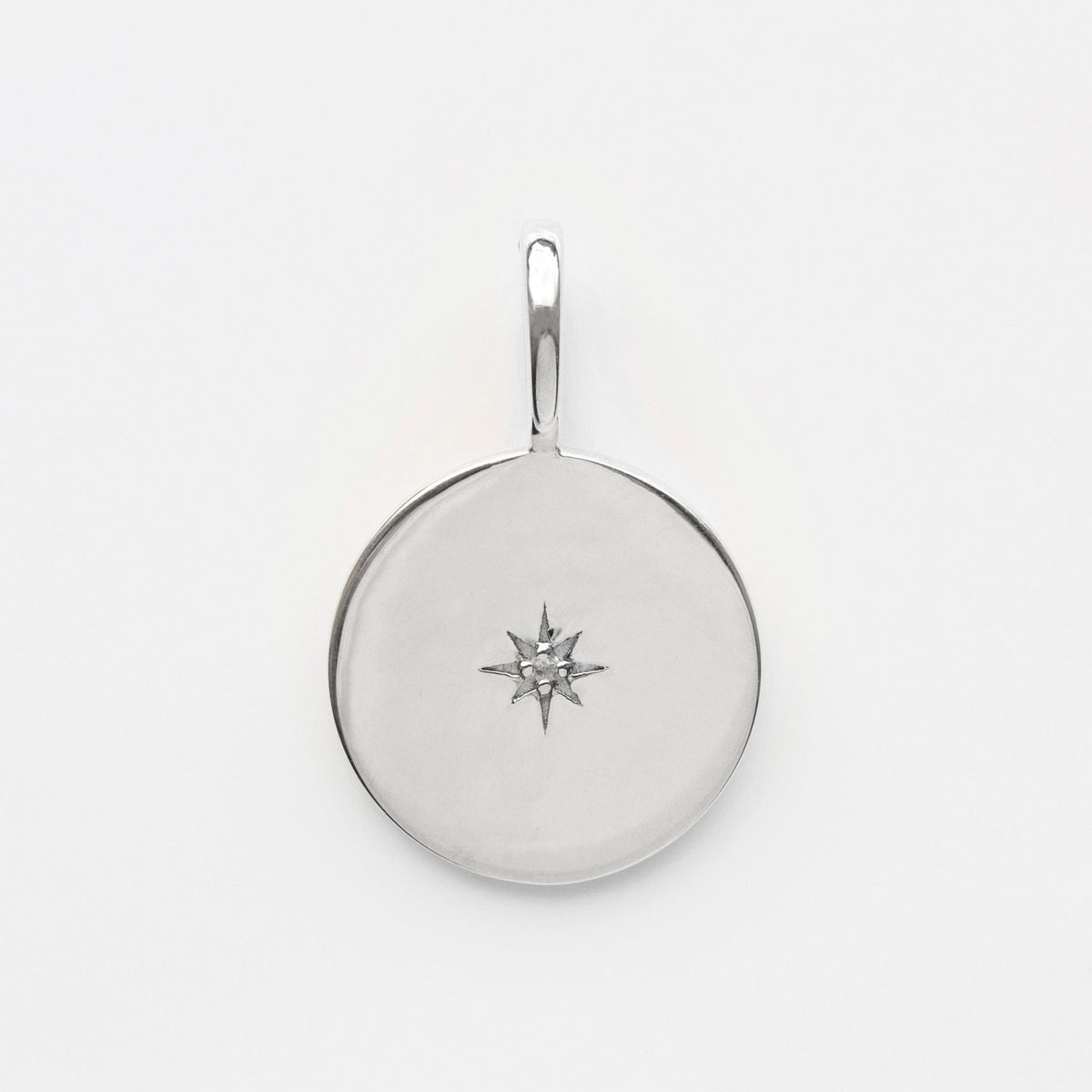 Star Set Diamond Engravable Pendant Main image