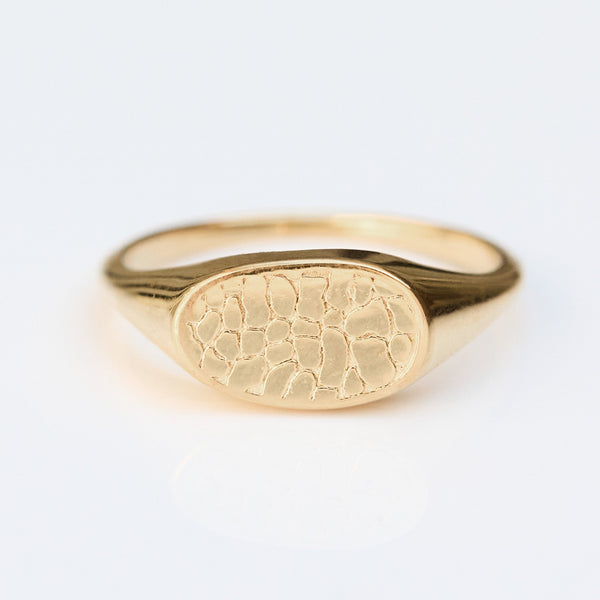 Custom Made Treasured Dog Nose Print Signet Ring