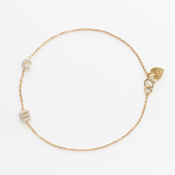 Diamond Initial Bracelet