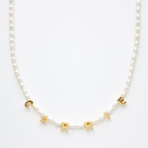 Custom Made Personalised Pearl Necklace