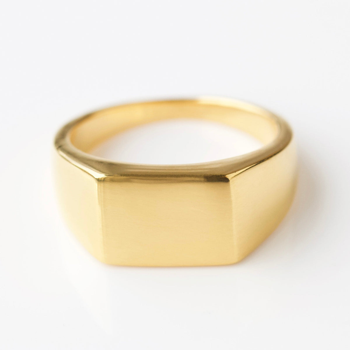 Mens Square Signet Ring Main image