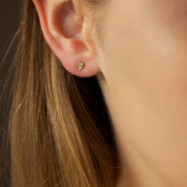Birthstone & Diamond Stud Earrings