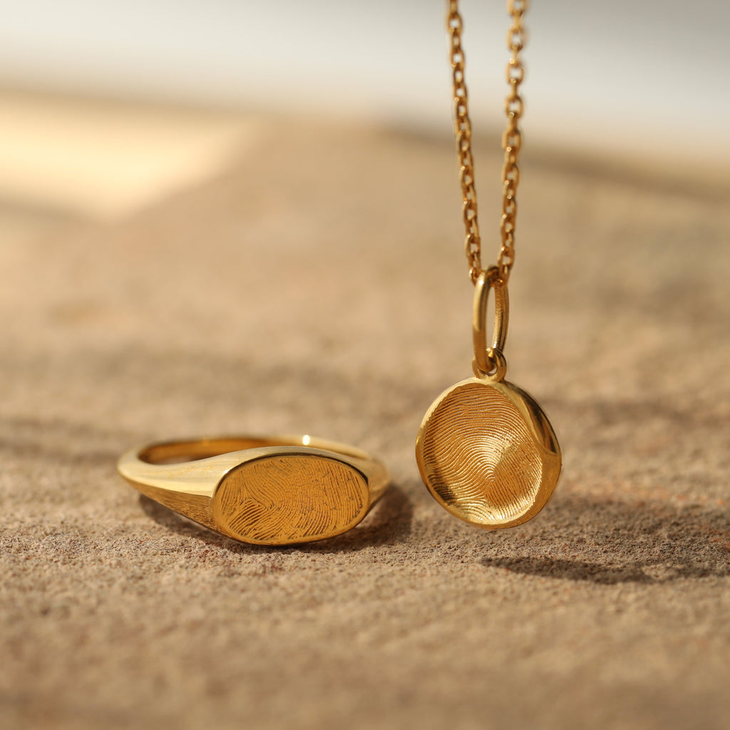 Custom Made Fingerprint Signet Ring