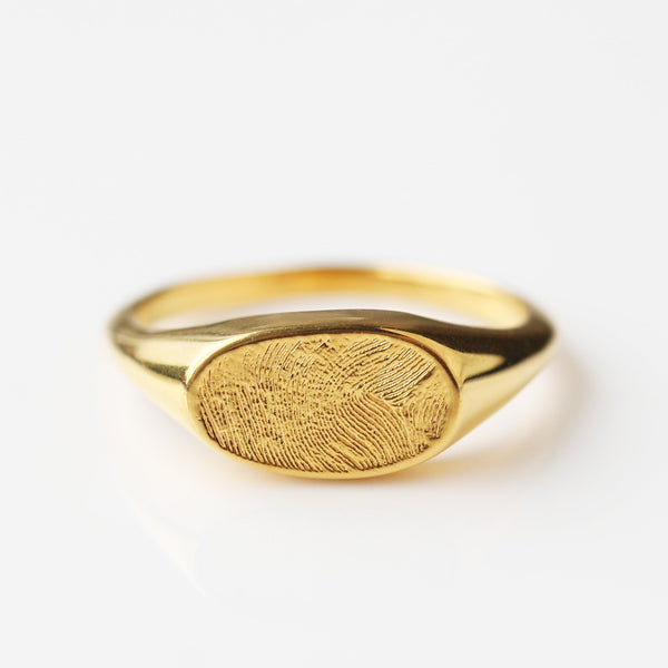 Custom Made Fingerprint Signet Ring
