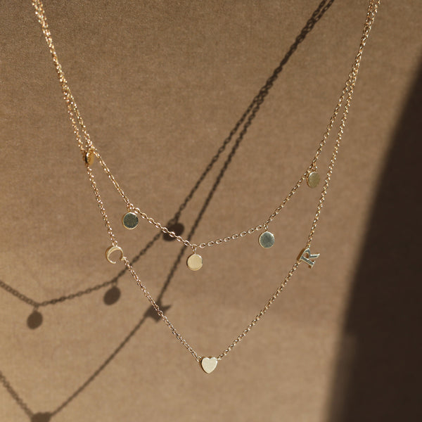 Custom Made Heart Initial Necklace