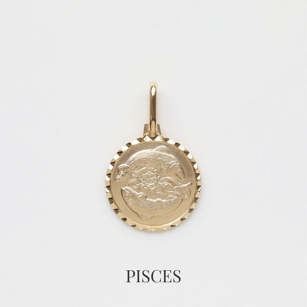 Treasured Zodiac Diamond Cut Pendant