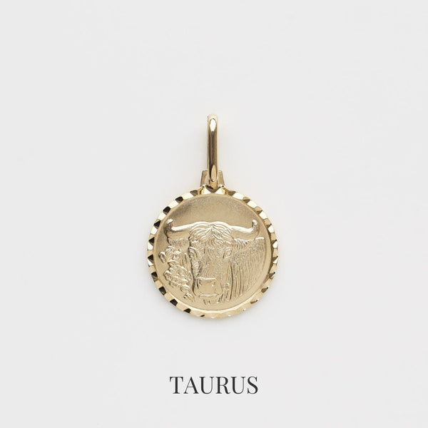 Treasured Zodiac Diamond Cut Pendant